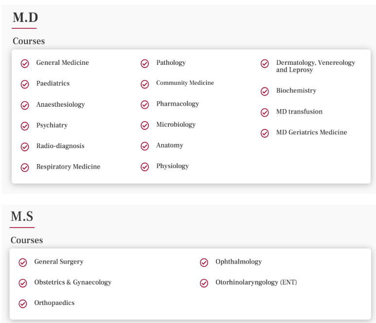 PG Courses at Goa Medical College