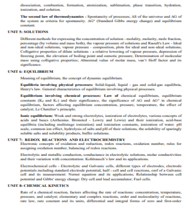 NEET UG 2025 Physical Chemistry Syllabus