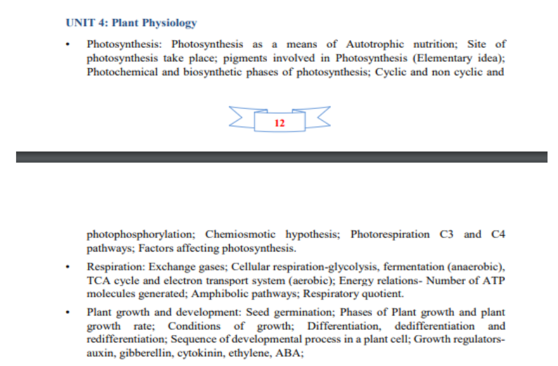 NEET UG 2025 Biology Syllabus